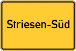 Place name sign Striesen-Süd
