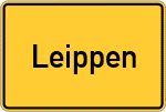 Place name sign Leippen