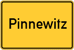 Place name sign Pinnewitz