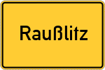 Place name sign Raußlitz