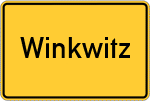 Place name sign Winkwitz