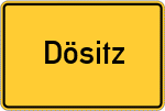 Place name sign Dösitz