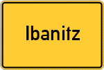 Place name sign Ibanitz