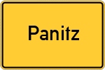 Place name sign Panitz