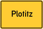 Place name sign Plotitz