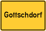 Place name sign Gottschdorf