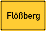 Place name sign Flößberg