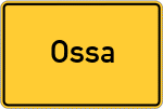 Place name sign Ossa