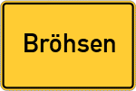 Place name sign Bröhsen