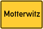 Place name sign Motterwitz