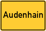 Place name sign Audenhain