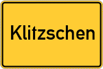 Place name sign Klitzschen