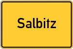 Place name sign Salbitz