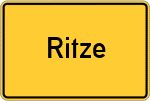 Place name sign Ritze