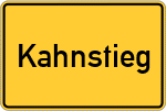 Place name sign Kahnstieg