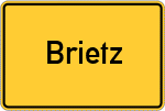 Place name sign Brietz
