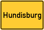 Place name sign Hundisburg