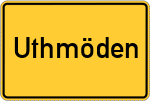 Place name sign Uthmöden