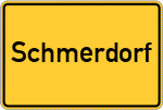 Place name sign Schmerdorf