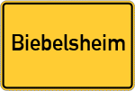 Place name sign Biebelsheim