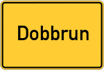 Place name sign Dobbrun