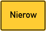 Place name sign Nierow