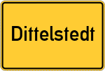 Place name sign Dittelstedt