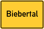 Place name sign Biebertal