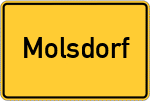 Place name sign Molsdorf