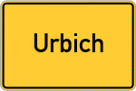 Place name sign Urbich