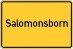 Place name sign Salomonsborn