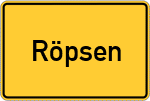 Place name sign Röpsen