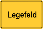 Place name sign Legefeld