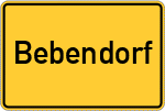 Place name sign Bebendorf