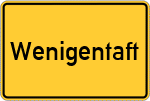 Place name sign Wenigentaft