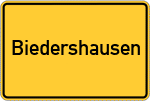 Place name sign Biedershausen