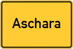 Place name sign Aschara
