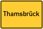 Place name sign Thamsbrück