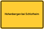 Place name sign Hohenbergen bei Schlotheim