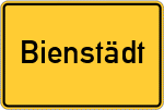 Place name sign Bienstädt