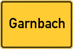Place name sign Garnbach