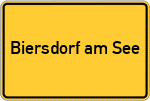 Place name sign Biersdorf am See