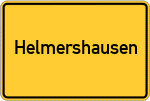 Place name sign Helmershausen
