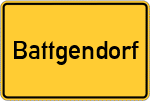 Place name sign Battgendorf