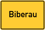 Place name sign Biberau