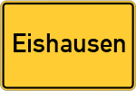 Place name sign Eishausen