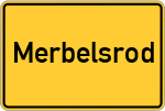 Place name sign Merbelsrod