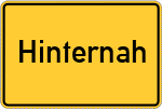 Place name sign Hinternah