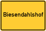 Place name sign Biesendahlshof