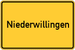 Place name sign Niederwillingen